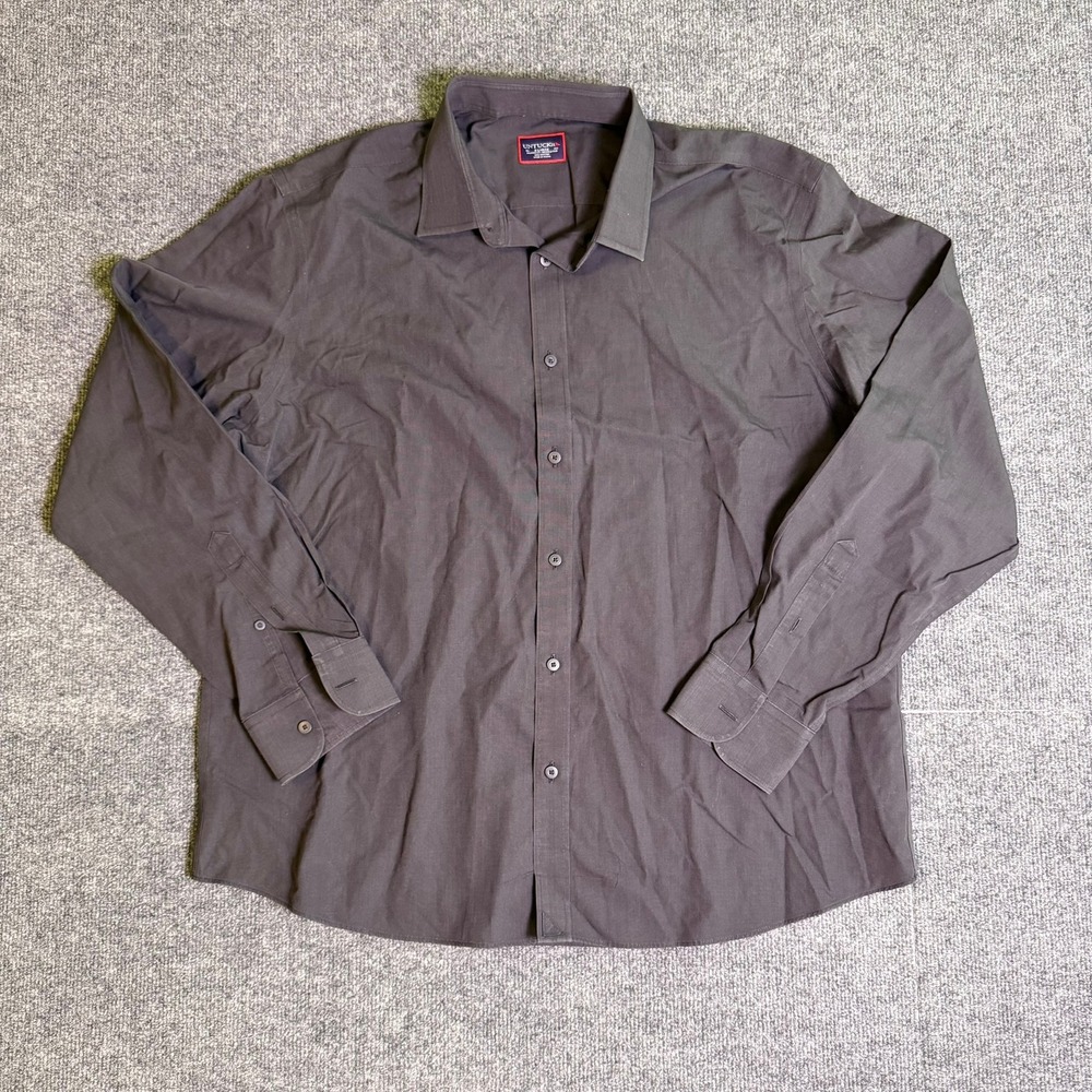 UNTUCKit Black Stone Shirt Mens XL Relaxed Fit Wrinkle Free Cotton Black 31360